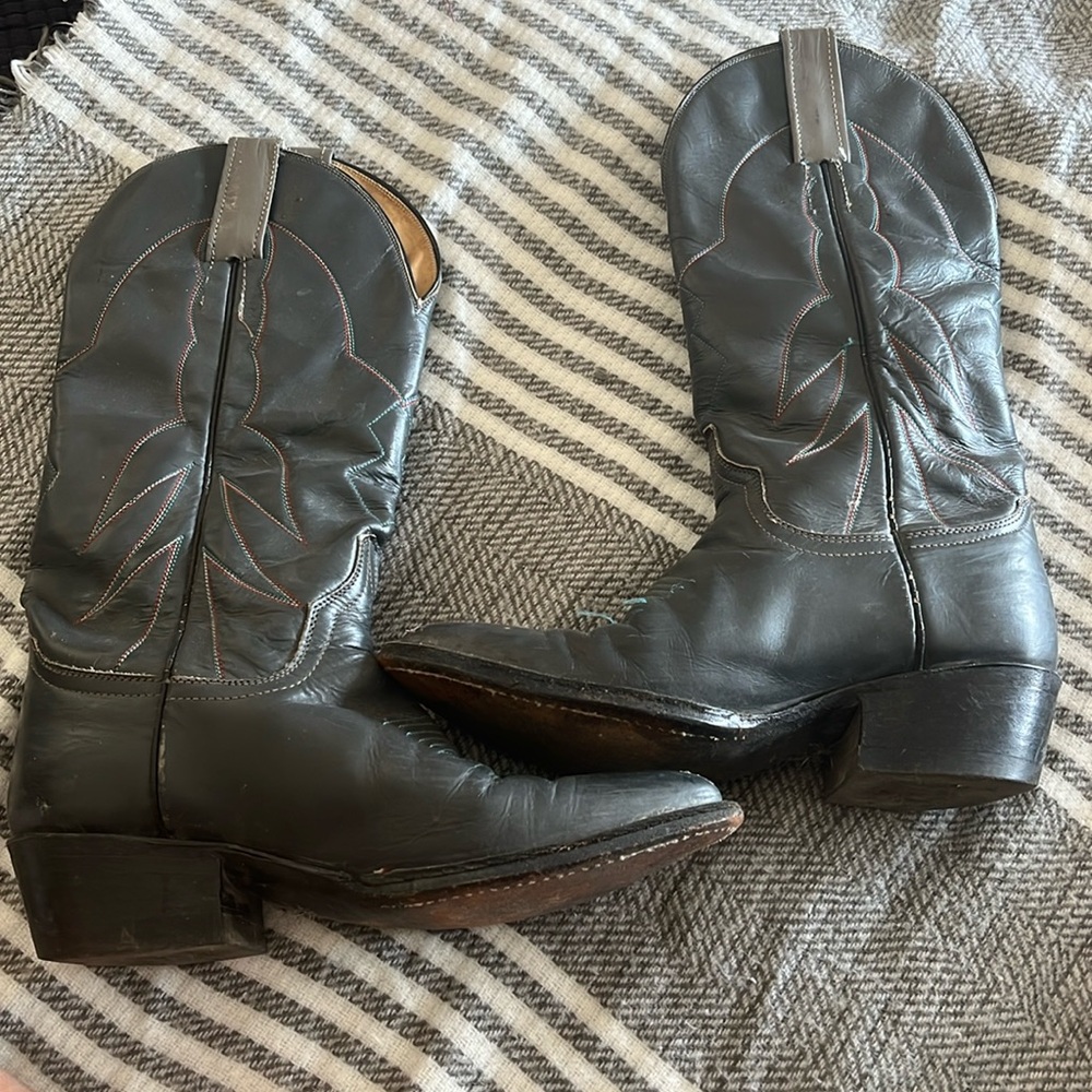 Vintage dark blue/navy cowboy boots